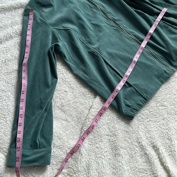 Vintage Y2K Muted Earthy Green Casual‎ Full Zip Casual Bomber Shacket Jacket L - Picture 12 of 12